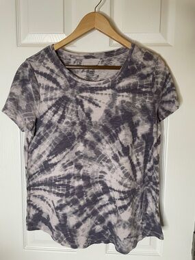 Sonoma Gray and Light Pink Tie-Dye Short Sleeve Tee